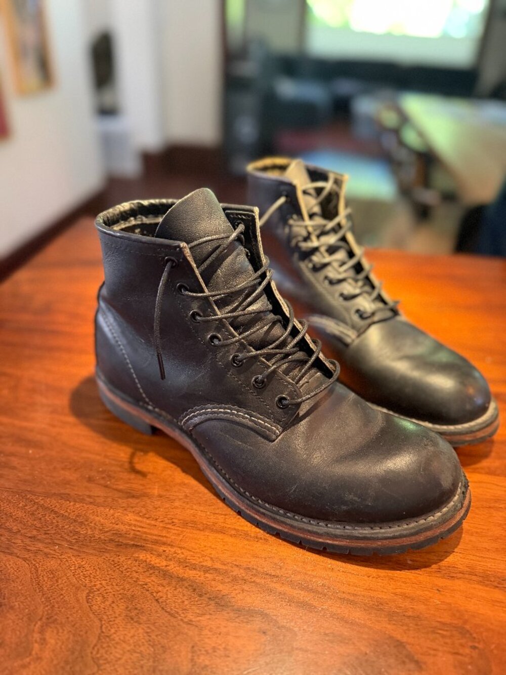 Red Wing Iron Ranger Boots, Men's Size 8, Black Leather
